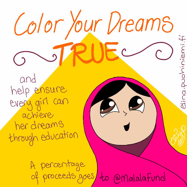 Color Your Dreams True Supports Malala Fund