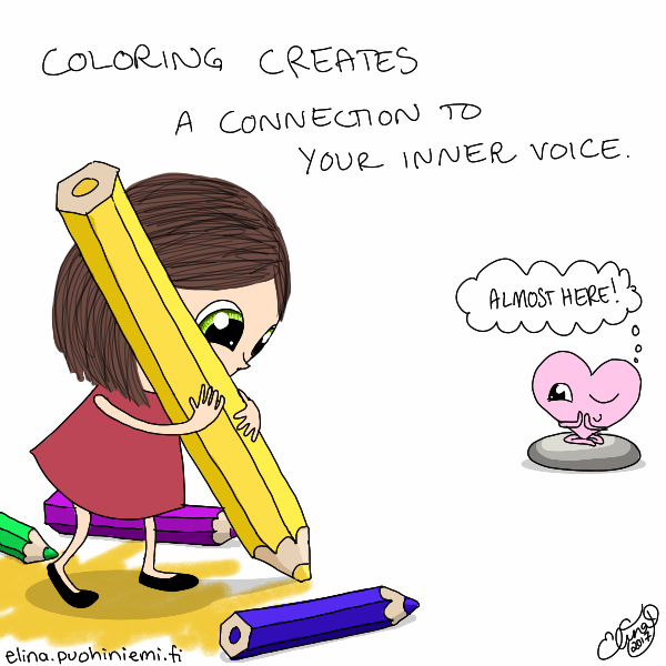 Learn to Reach Your Heart With Coloring