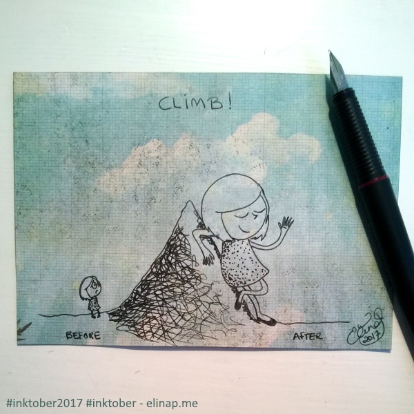 Inktober Day 27 – Climb