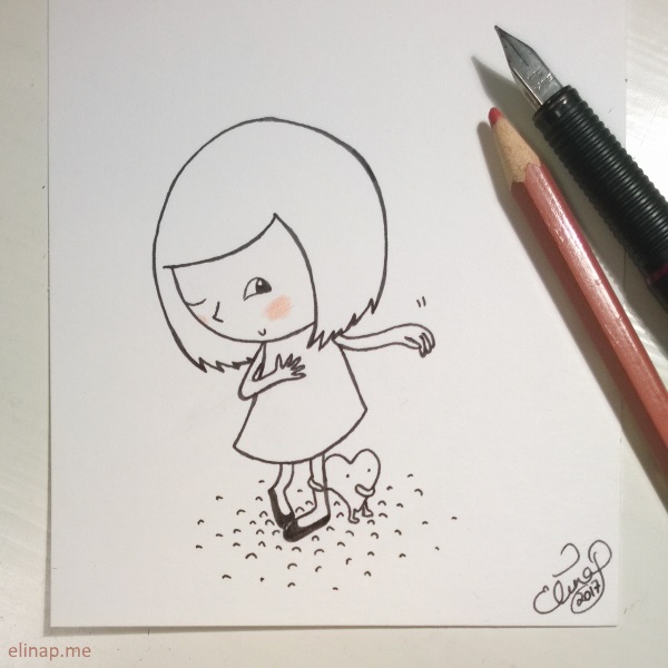 Daily Doodling – BASHFUL