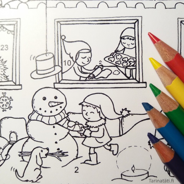 A Christmas Countdown Coloring Picture