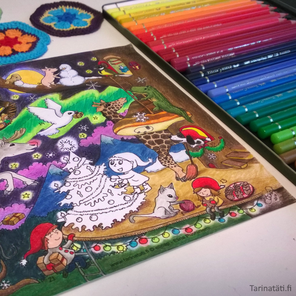 Christmas Calendar Coloring Picture by elinap